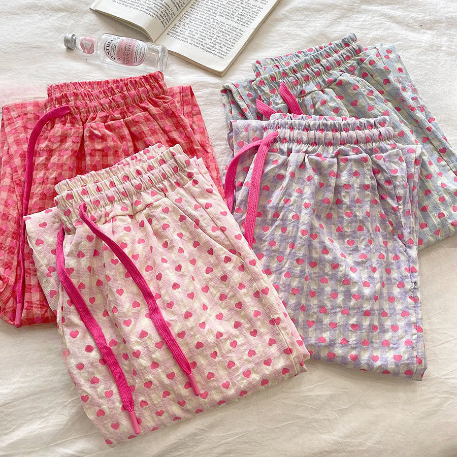 Wholesale Love Print Pajama Pants Women's New Casual Home Pants Walking Long Pants